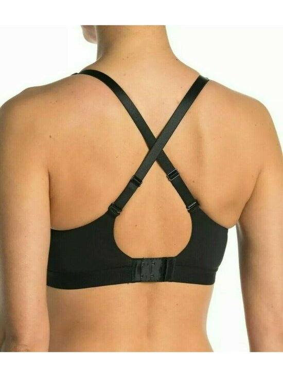 🆕 NATORI Recharge Sports Bra Underwire 34D Black #7543241 - Picture 2 of 7